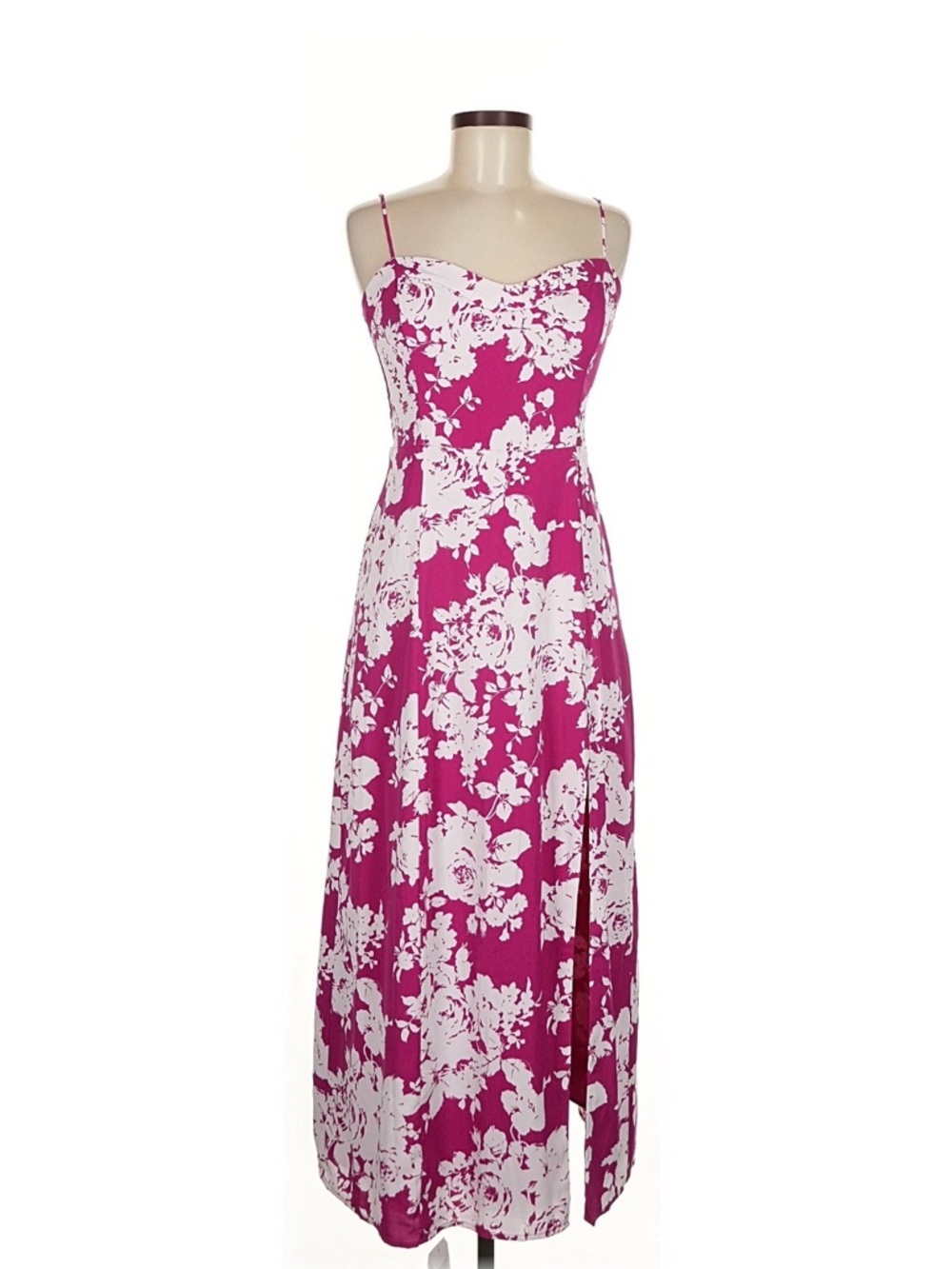 NWT Abercrombie & Fitch Pink and White Floral  Maxi Dress